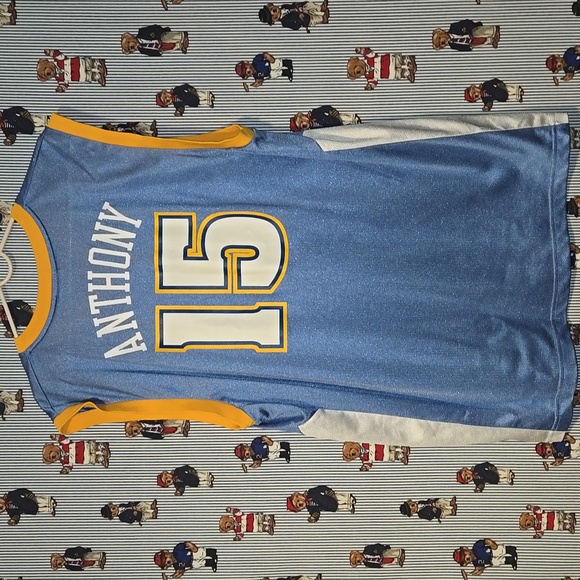 Reebok Other - Vintage Reebok Denver Nuggets Carmelo Anthony #15 NBA Jersey Large Blue/Yellow